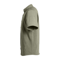 HUK Men's Kona Solid Shirt, Moss, Left Sleeve view