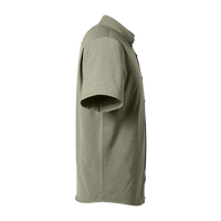 HUK Men's Kona Solid Shirt, Moss, Right Sleeve view