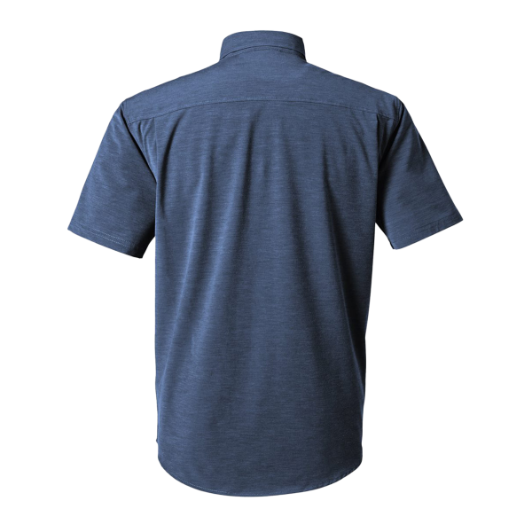 HUK Men's Kona Solid Shirt, Naval Academy, Back view