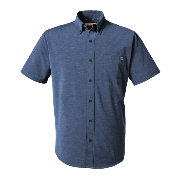 HUK Men's Kona Solid Shirt, Naval Academy, Front view