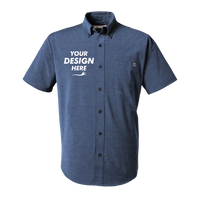 HUK Men's Kona Solid Shirt, Naval Academy, Front view, Mockup