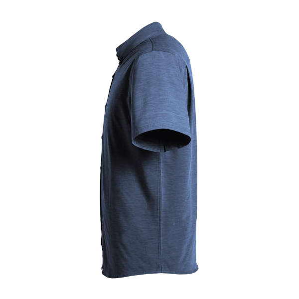 HUK Men's Kona Solid Shirt, Naval Academy, Left Sleeve view
