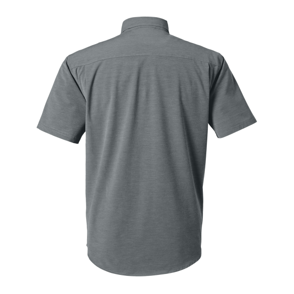 HUK Men's Kona Solid Shirt, Volcanic Ash, Back view