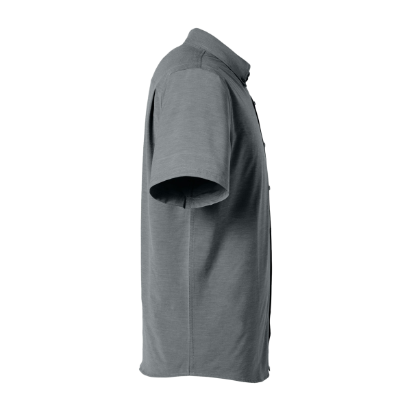 HUK Men's Kona Solid Shirt, Volcanic Ash, Right Sleeve view