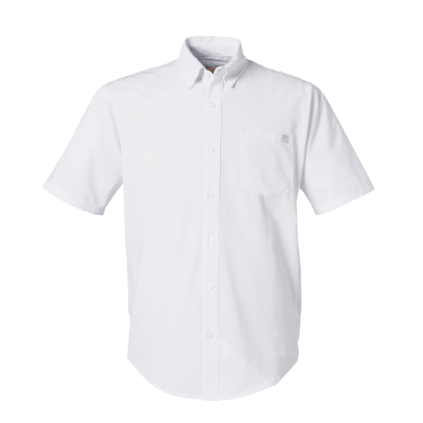 HUK Men's Kona Solid Shirt, White, Front view