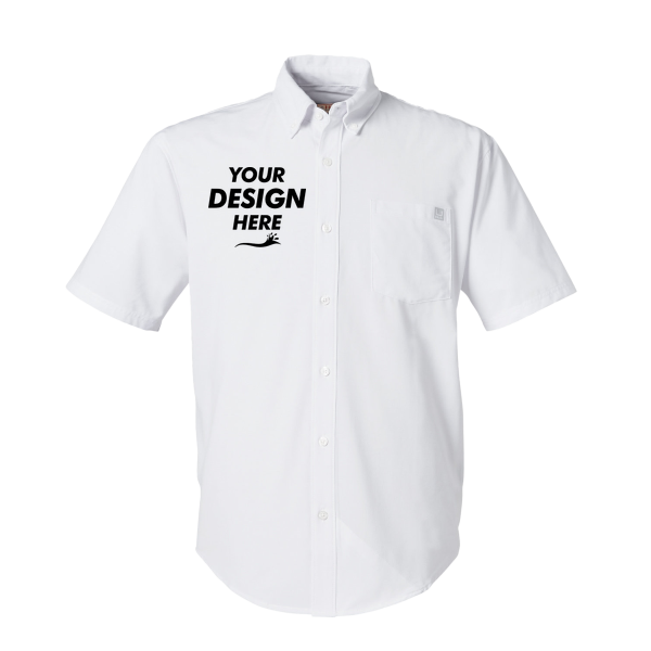 HUK Men's Kona Solid Shirt, White, Front view, Mockup