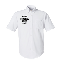 HUK Men's Kona Solid Shirt, White, Front view, Mockup