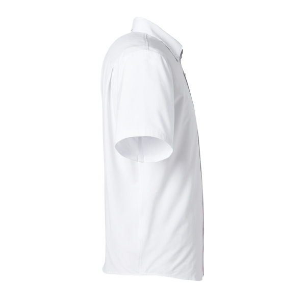 HUK Men's Kona Solid Shirt, White, Right Sleeve view