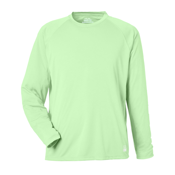 HUK Men's LoPro Pursuit Long Sleeve T-Shirt, Patina, Front view