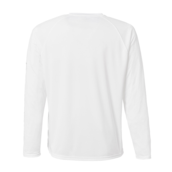 HUK Men's LoPro Pursuit Long Sleeve T-Shirt, White, Back view