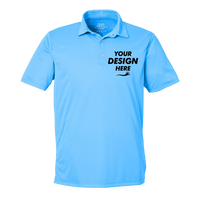 HUK Men's Pursuit Performance Polo, Marolina Blue, Front view, Mockup