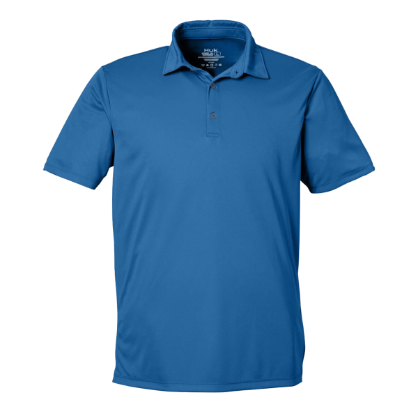 HUK Men's Pursuit Performance Polo, Set Sail, Front view