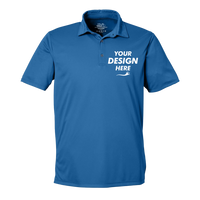 HUK Men's Pursuit Performance Polo, Set Sail, Front view, Mockup