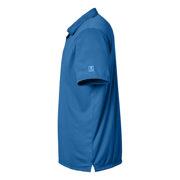 HUK Men's Pursuit Performance Polo, Set Sail, Left Sleeve view