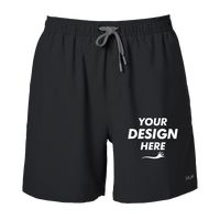 HUK Men's Pursuit Volley Shorts, Black, Front view, Mockup