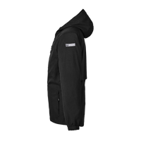 HUK Men's Rover Rain Jacket, Black, Left Sleeve view