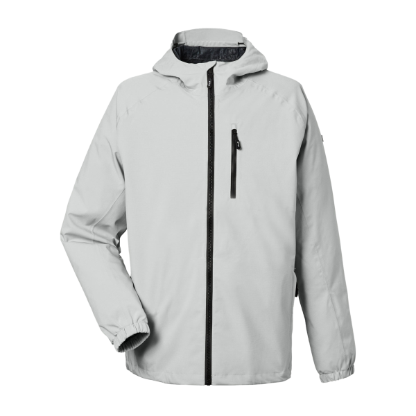 HUK Men's Rover Rain Jacket, Harbor Mist, Front view