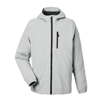 HUK Men's Rover Rain Jacket, Harbor Mist, Front view