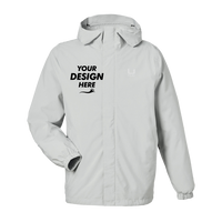 HUK Men's Storm Rain Jacket, Harbor Mist, Front view, Mockup