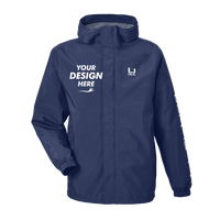 HUK Men's Storm Rain Jacket, Naval Academy, Front view, Mockup