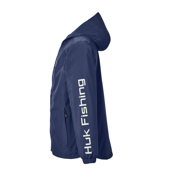 HUK Men's Storm Rain Jacket, Naval Academy, Left Sleeve view