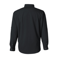 HUK Men's Tide Point Pocket Fishing Shirt, Black, Back view