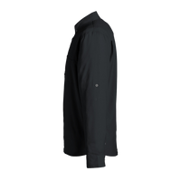 HUK Men's Tide Point Pocket Fishing Shirt, Black, Left Sleeve view