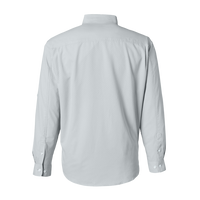HUK Men's Tide Point Pocket Fishing Shirt, Harbor Mist, Back view