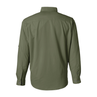 HUK Men's Tide Point Pocket Fishing Shirt, Moss, Back view