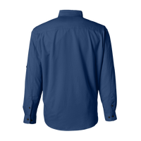 HUK Men's Tide Point Pocket Fishing Shirt, Naval Academy, Back view