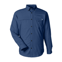 HUK Men's Tide Point Pocket Fishing Shirt, Naval Academy, Front view