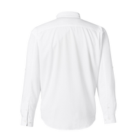 HUK Men's Tide Point Pocket Fishing Shirt, White, Back view
