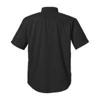 HUK Men's Tide Point Short Sleeve Shirt, Black, Back view