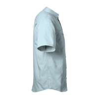 HUK Men's Tide Point Short Sleeve Shirt, Crystal Blue, Right Sleeve view