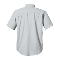 HUK Men's Tide Point Short Sleeve Shirt, Harbor Mist, Back view