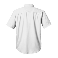HUK Men's Tide Point Short Sleeve Shirt, White, Back view