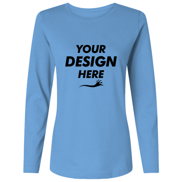 HUK Women's LoPro Pursuit T-Shirt, Marolina Blue, Front view, Mockup