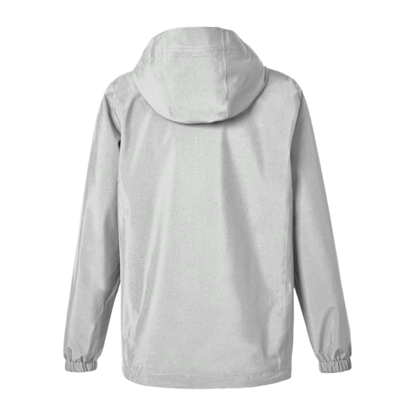 HUK Women's Storm Rain Jacket, Harbor Mist, Back view