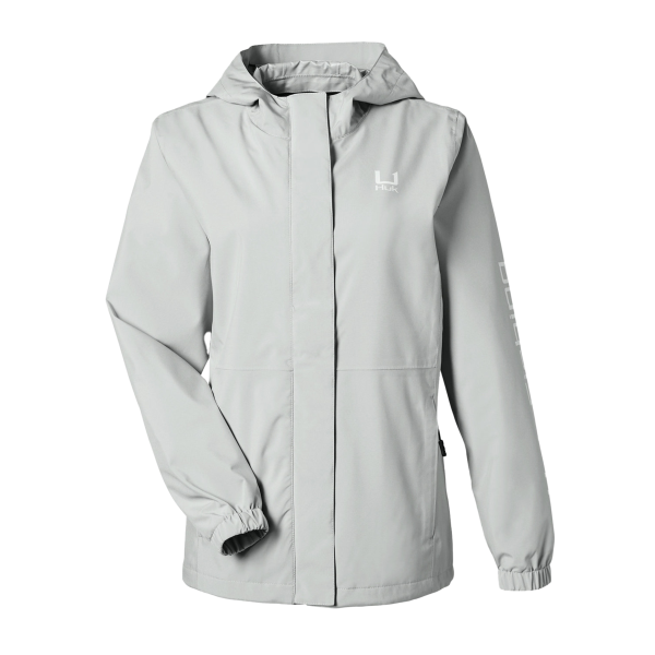 HUK Women's Storm Rain Jacket, Harbor Mist, Front view