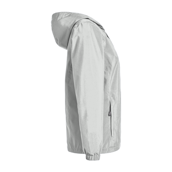 HUK Women's Storm Rain Jacket, Harbor Mist, Right Sleeve view