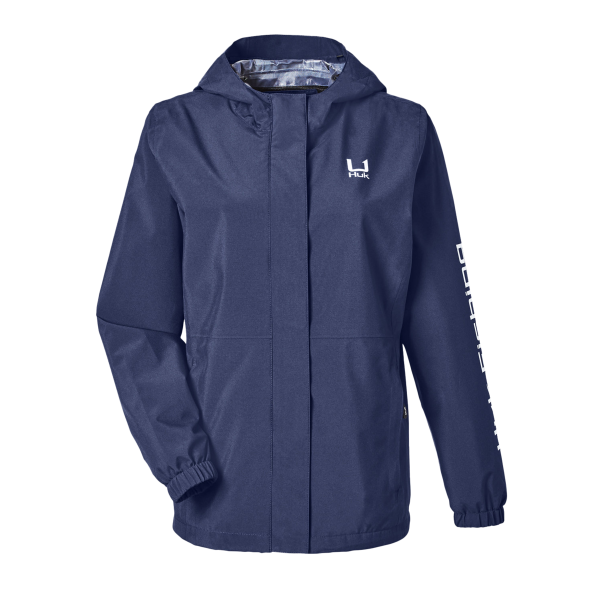 HUK Women's Storm Rain Jacket, Naval Academy, Front view