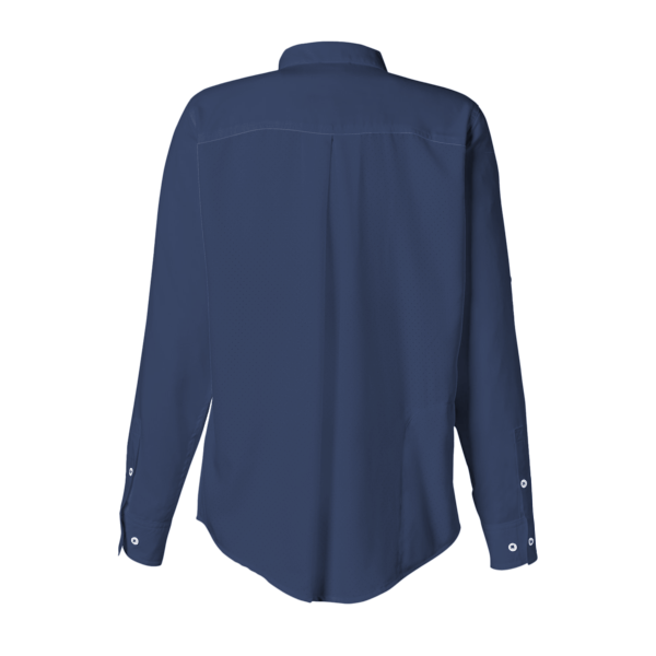 HUK Women's Tide Point Long Sleeve Shirt, Naval Academy, Back view