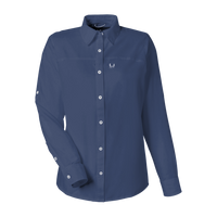 HUK Women's Tide Point Long Sleeve Shirt, Naval Academy, Front view