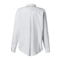 HUK Women's Tide Point Long Sleeve Shirt, White, Back view