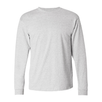 Hanes Authentic Long Sleeve T-Shirt, Ash, Front view