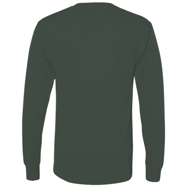 Hanes Authentic Long Sleeve T-Shirt, Deep Forest, Back view