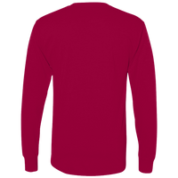Hanes Authentic Long Sleeve T-Shirt, Deep Red, Back view