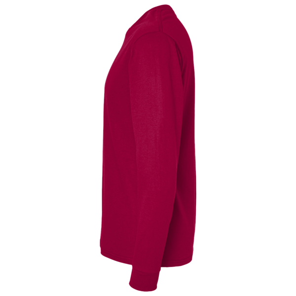 Hanes Authentic Long Sleeve T-Shirt, Deep Red, Left Sleeve view