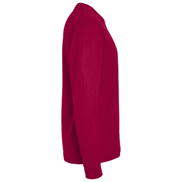 Hanes Authentic Long Sleeve T-Shirt, Deep Red, Right Sleeve view