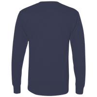 Hanes Authentic Long Sleeve T-Shirt, Navy, Back view